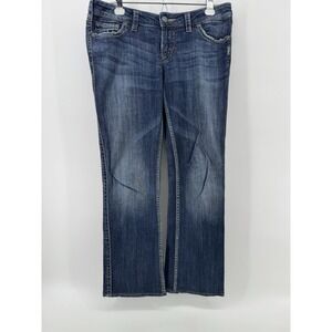 Silver Jeans Frances "18" Bootcut Stretch Dark Blue Plus Size 30/33 Women's